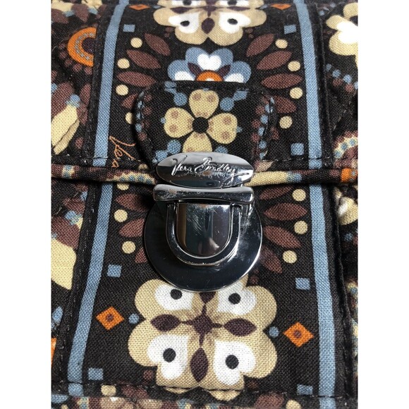 Vera Bradley Organizer Travel Wallet Brown Floral “9”x”5” - Picture 6 of 8